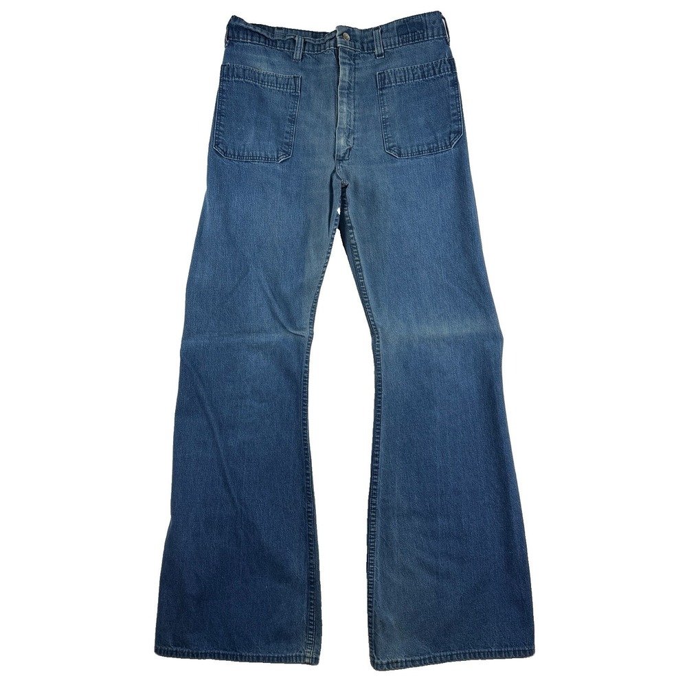Vtg 60s Dungaree Jeans Men 30x33 Southern Apparel USA Flare Bell Boot CONE Denim